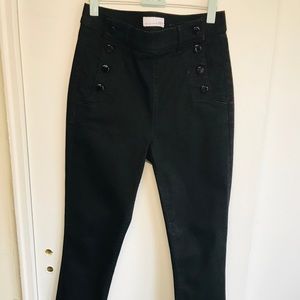 Black sailor skinny jeans
